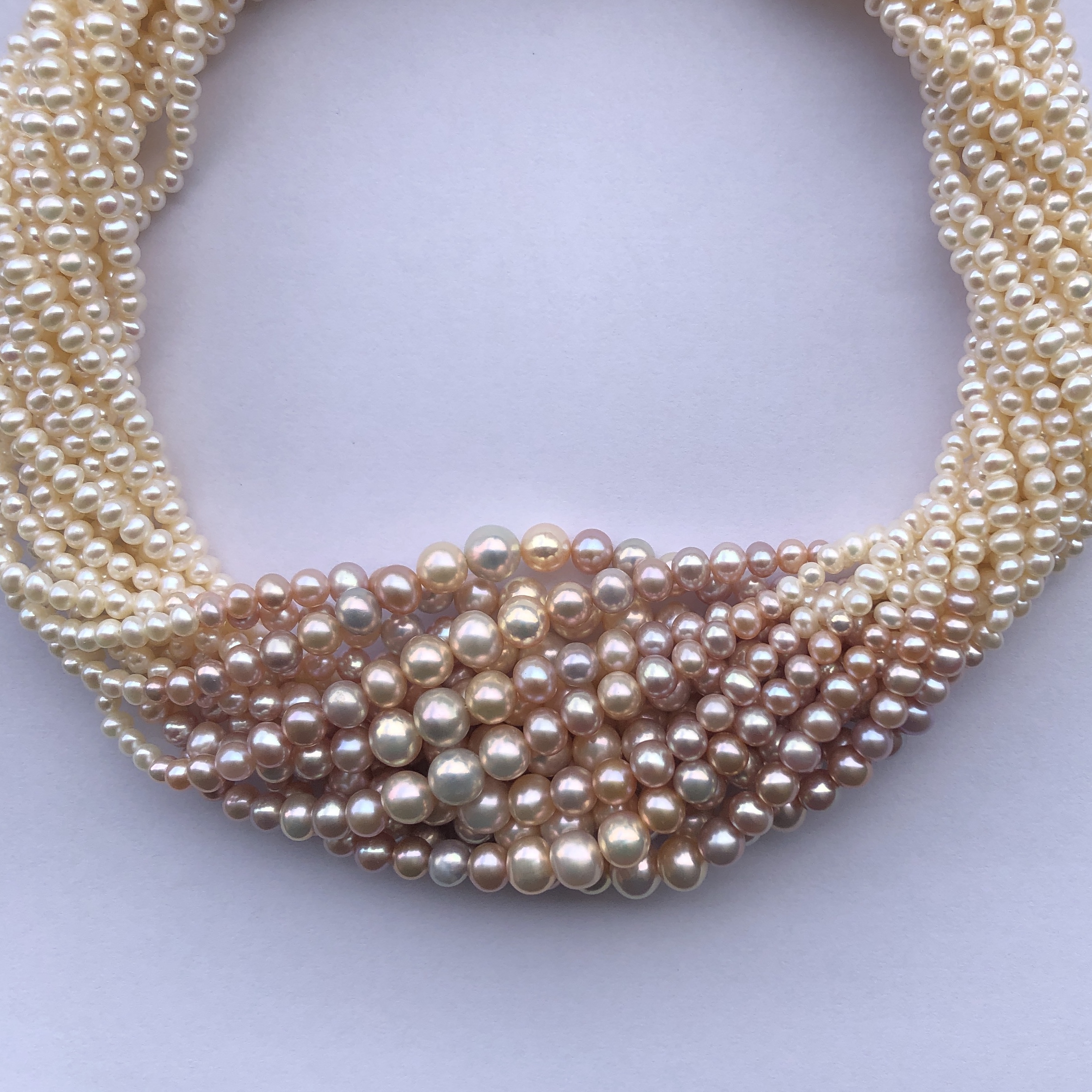 6mm Natural White Yellow Pink Freshwater Pearl Smooth Round Potato Shape Beads