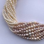 6mm Natural White Yellow Pink Freshwater Pearl Smooth Round Potato Shape Beads