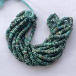 5mm Natural Chrysocolla Smooth Heishi Tyre Gemstone Beads