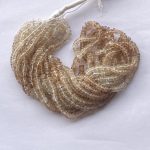 5mm Natural Brown Imperial Topaz Smooth Heishi Tyre Gemstone Beads