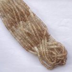 5mm Natural Brown Imperial Topaz Smooth Heishi Tyre Gemstone Beads