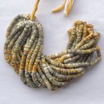 5mm Natural Bumble Bee Jasper Smooth Heishi Tyre Gemstone Beads