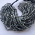 5mm Natural Labradorite Smooth Heishi Tyre Gemstone Beads
