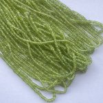 4mm Natural Peridot Smooth Heishi Tyre Beads