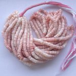 5mm Natural Peruvian Pink Opal Stone Smooth Heishi Beads