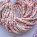 5mm Natural Peruvian Pink Opal Stone Smooth Heishi Beads