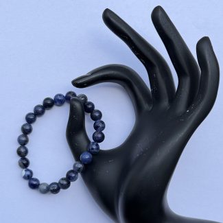 8mm Natural Sodalite Smooth Round Beads Bracelet