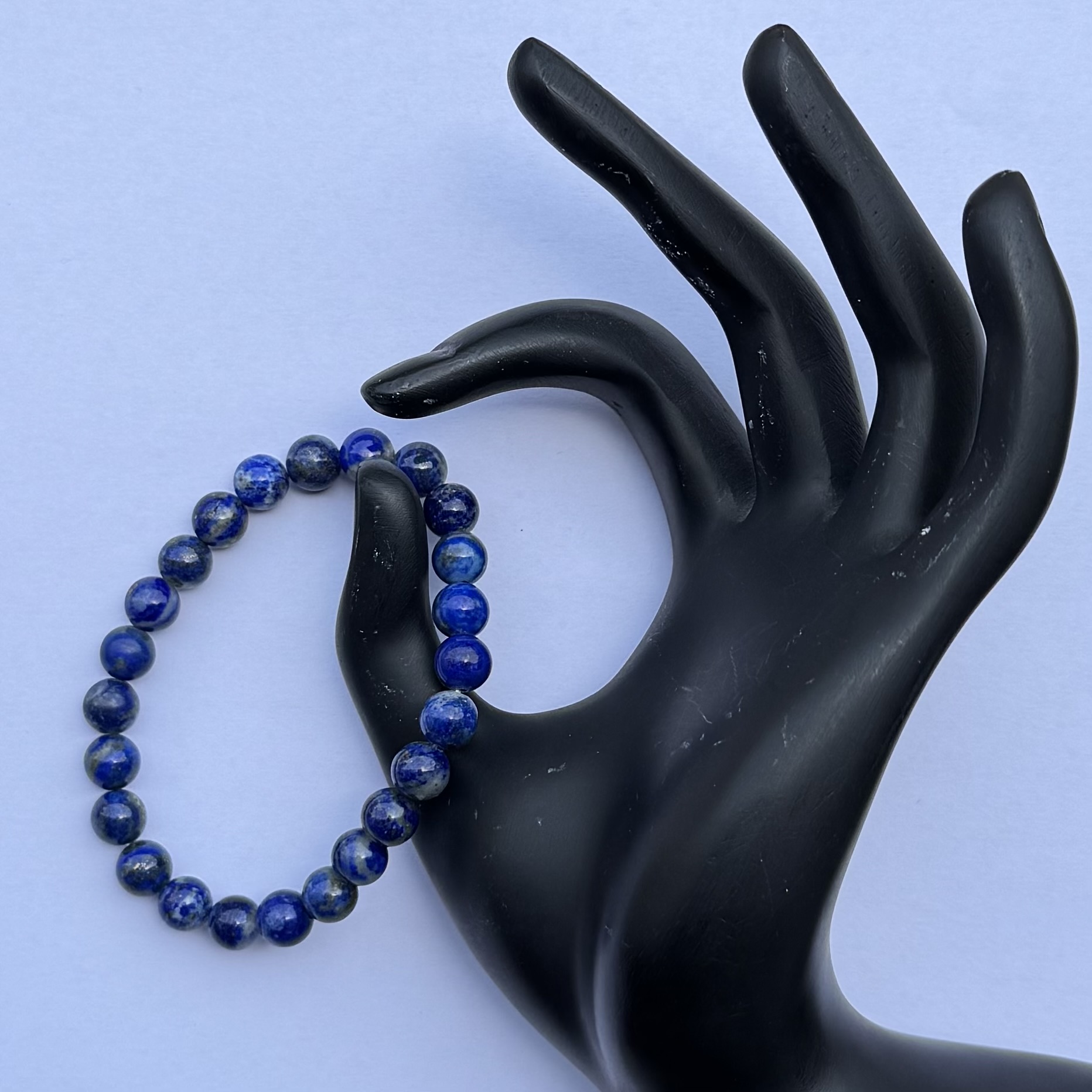 8mm Natural AA Lapis Lazuli Smooth Round Beads Bracelet