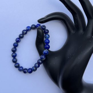 8mm Natural AA Lapis Lazuli Smooth Round Beads Bracelet