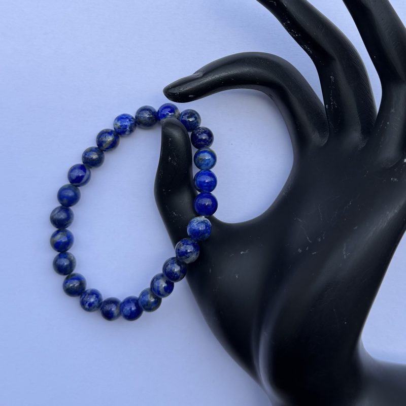 8mm Natural AA Lapis Lazuli Smooth Round Beads Bracelet